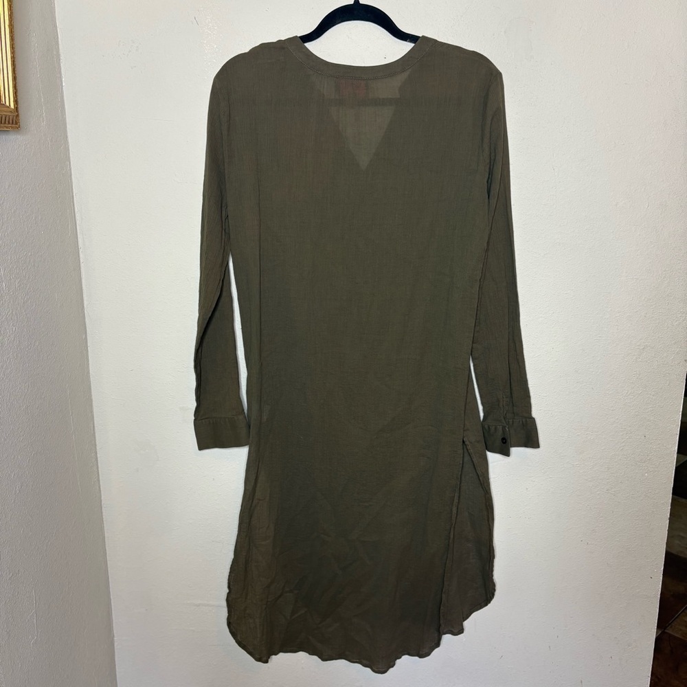 For Cynthia Green Long Sleeve V-Neck Swim Cover Size Medium - Picture 6 of 6